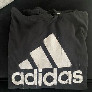 Adidas Kids Black Hoodie size large